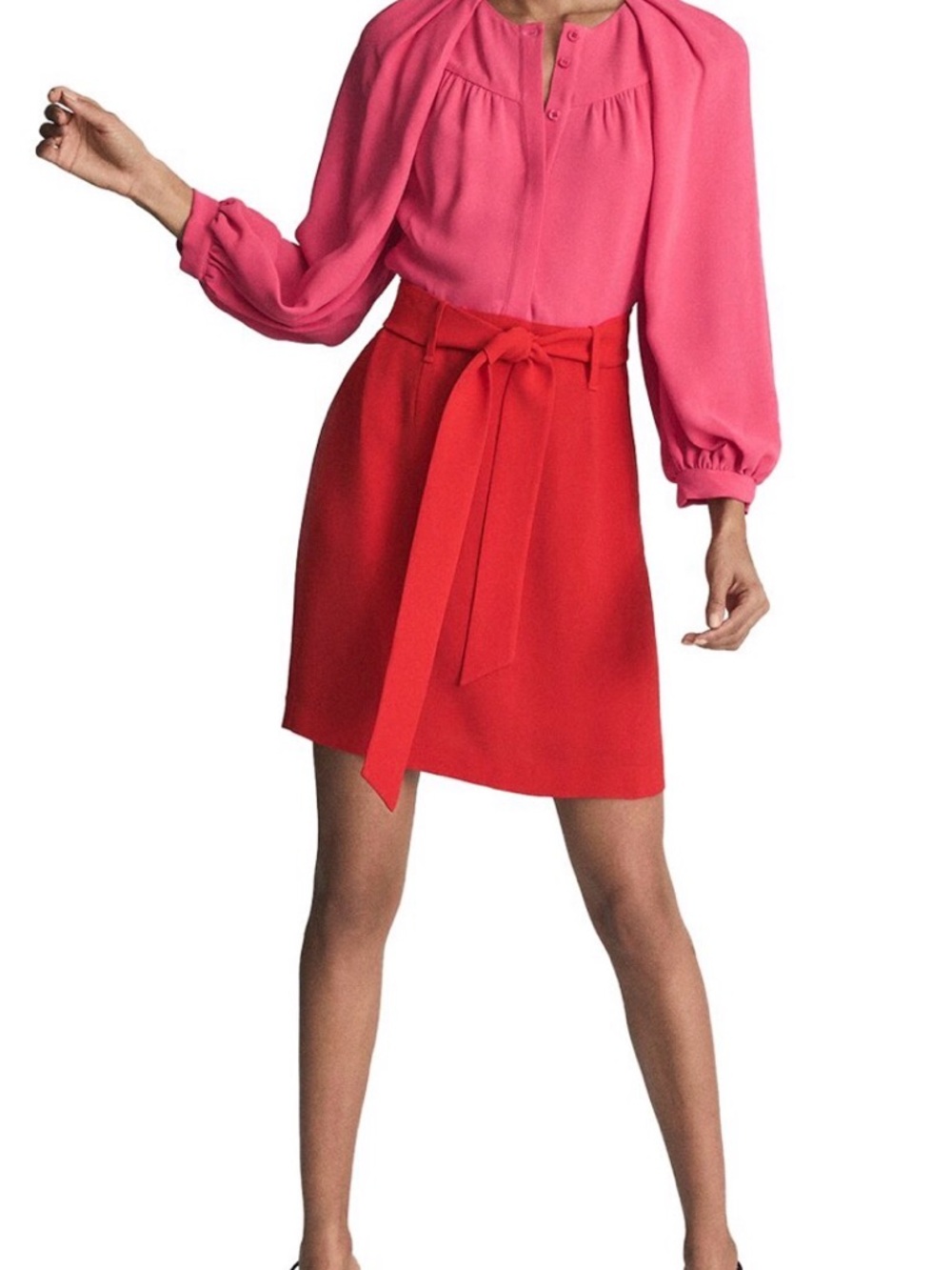 Reiss Valentina Pink and Red Backless Mini Dress, Long-Sleeve
HARD TO FIND!!